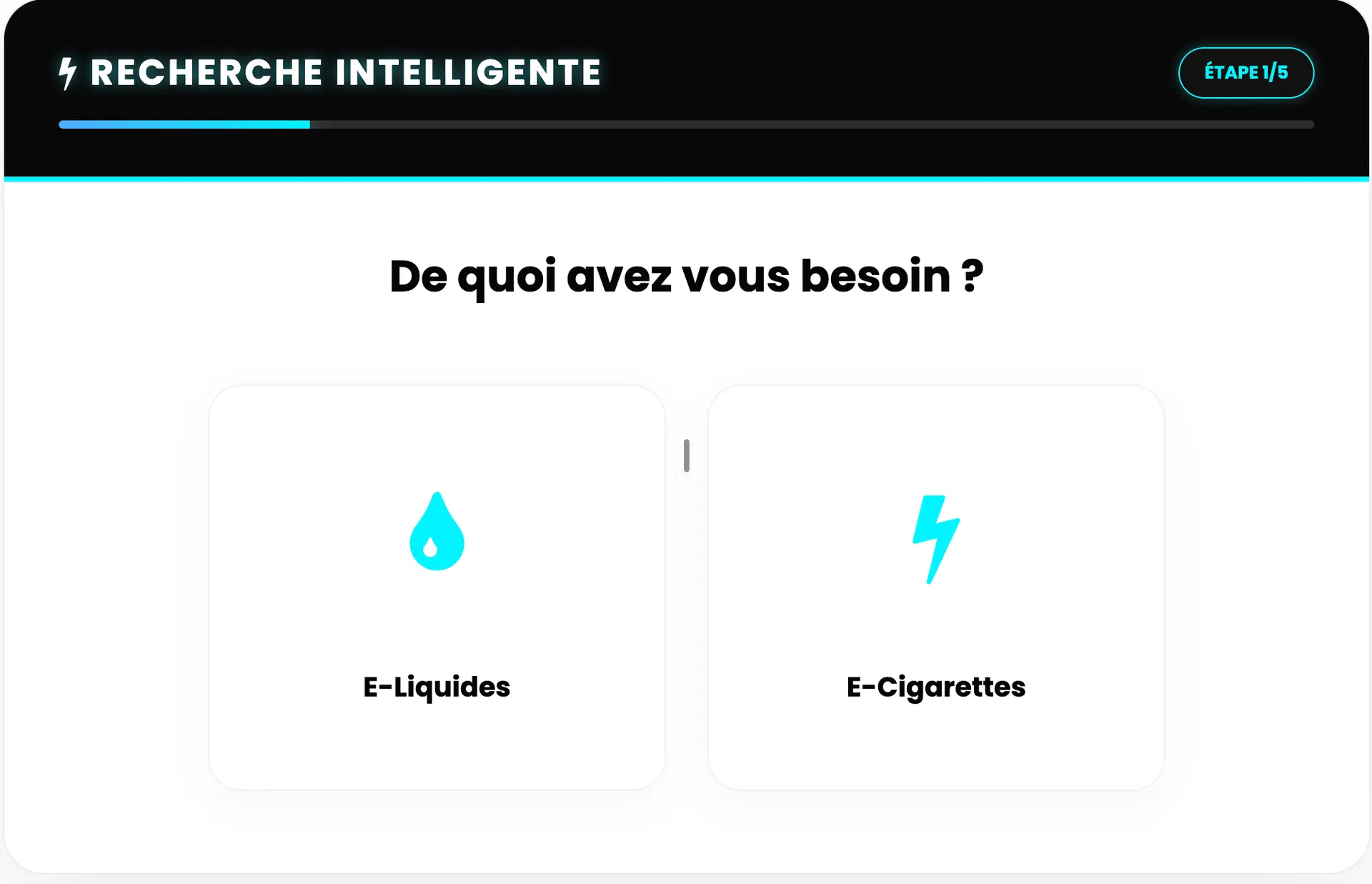 Outil de recherche intelligente cigarette électronique Marseille C.E-STORE