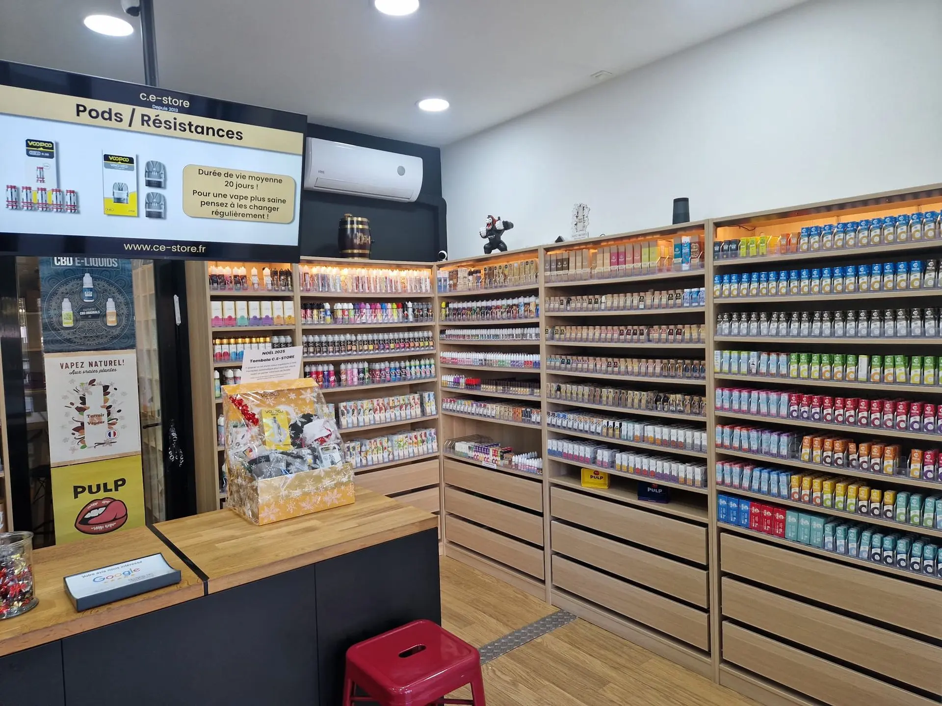 Comparatif cigarette électronique pod et box avec e-liquides nicotine C.E-STORE